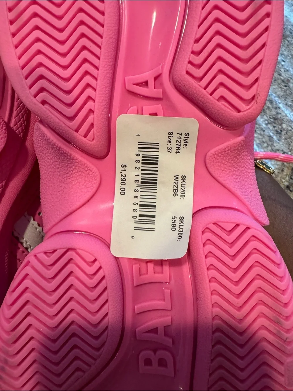 Balenciaga x Adidas Triple S, Bright Pink Women’s Sneakers NWB